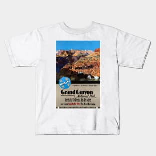 Vintage Travel Poster USA Grand Canyon Kids T-Shirt